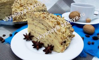 Блинный торт с заварным кремом, рецепт с пошаговым фото