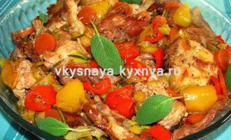 Рагу из кролика с картофелем и овощами
