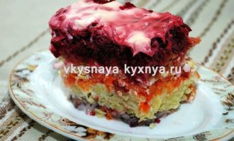 Селедка под шубой: классический рецепт слоеного салата с фото